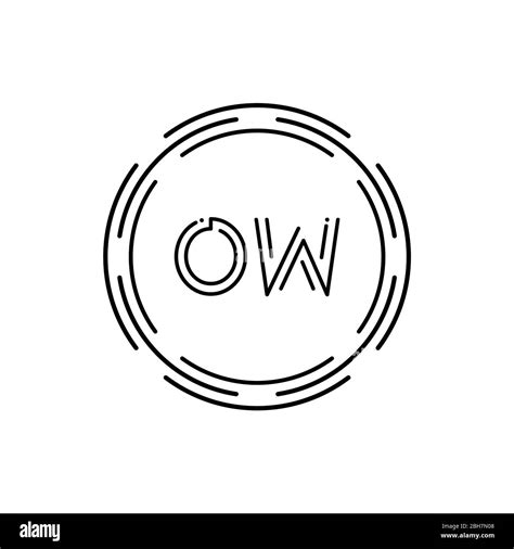 Initial Monogram Letter Ow Logo Design Vector Template Digital