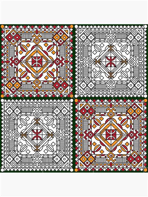 Amazigh Kabyle Pottery Pattern Algeria Sticker For Sale By Eldjama