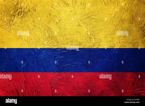 Grunge Colombia flag. Colombian flag with grunge texture Stock Photo ...