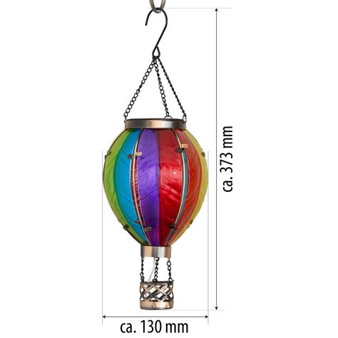 B Ware Northpoint LED Solar Laterne Heißluftballon Windlicht Metall G