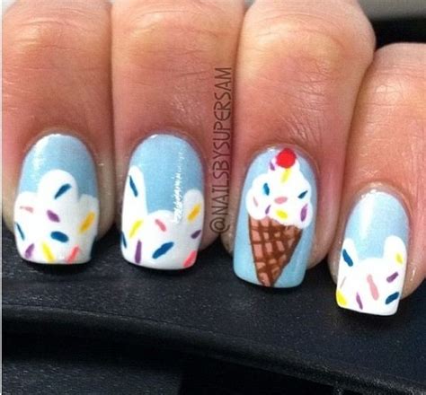 Ice Cream Nails Cream Nails Cream Nail Art Cupcake Nail Art