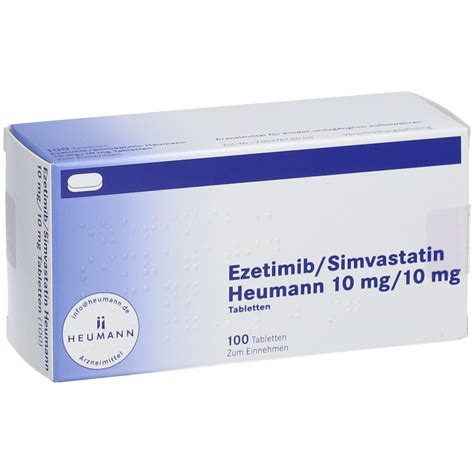 EZETIMIB Simvastatin Heumann 10 Mg 10 Mg Tabletten 100 St Mit Dem E