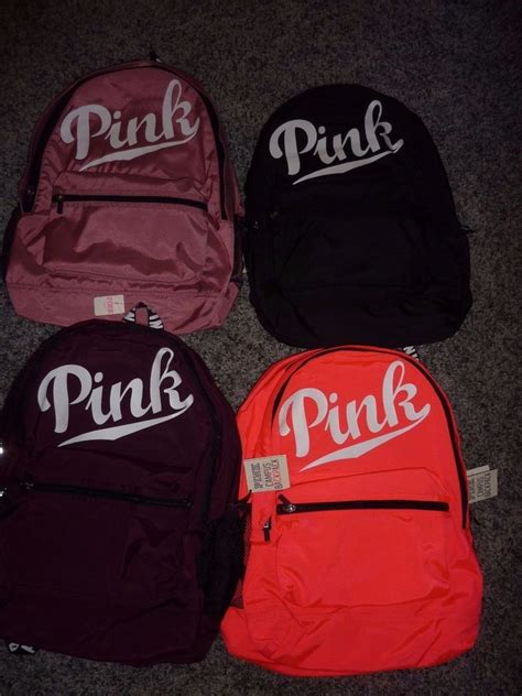 Victorias Secret Pink New Full Size Large Backpack Zip Book Laptop Nwt Victoriassecret Pink