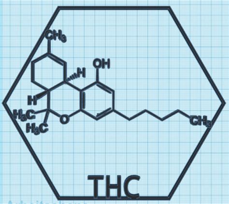 THC Molecule Wall Art by IngosKreativStore | Download free STL model ...