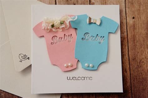 baby twins card. Welcome baby twins card. Newly by 2CreateMoments