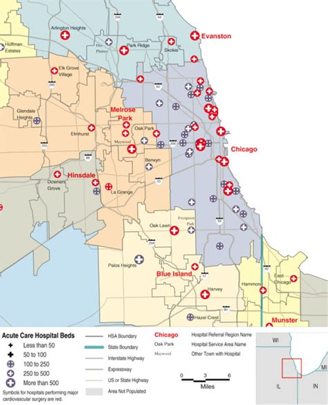 Map 1 1 Hospital Service Areas Assigned To The Chicago IL Hospital