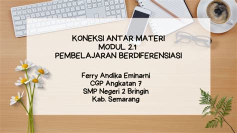 Koneksi Antar Materi Modul Pembelajaran Berdiferensiasi Karedok Net