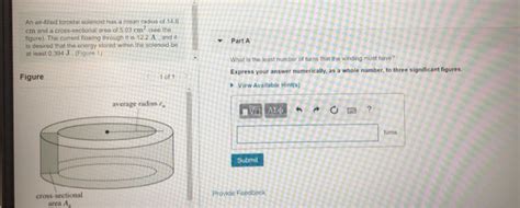 Solved An Air Filled Toroidal Solenoid Has A Mean Radius Of