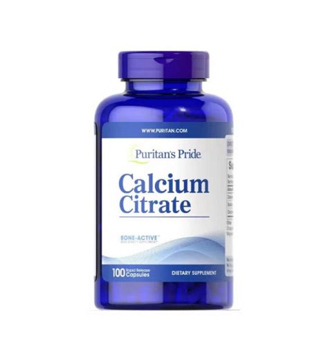 Puritan's Pride Calcium Citrate 1000 mg (100 капс) купить кальций в ...