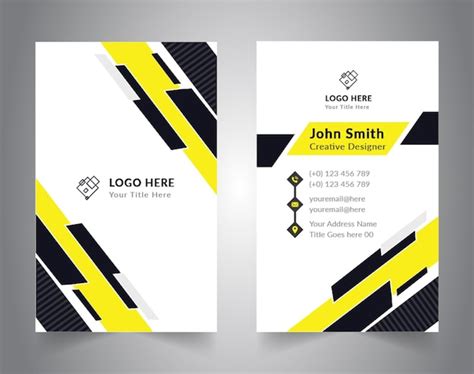 Premium PSD | Construction business card yellow