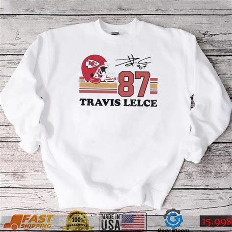 Kansas City Chiefs Travis Kelce Helmet Signature Shirt - Gearbloom