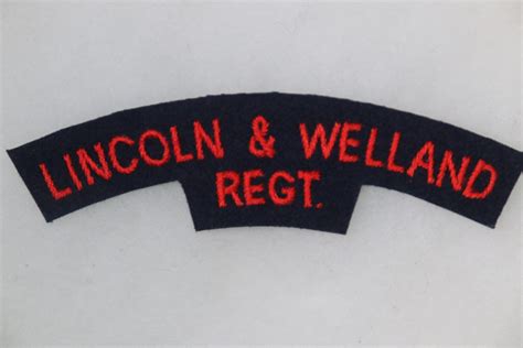 Lincoln Welland Regiment Canada Cloth Title Wwii Type Ab Insignia