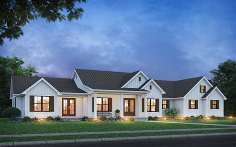 Modern Farmhouse Open Floor Plans, House Plans & Designs - Houseplans.com