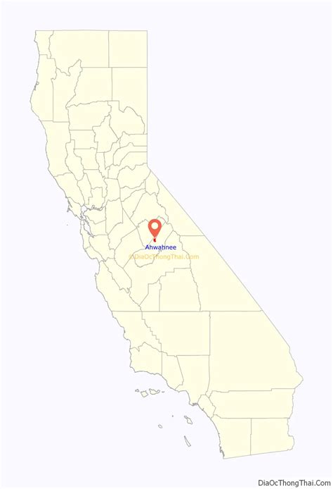 Map of Ahwahnee CDP - Thong Thai Real