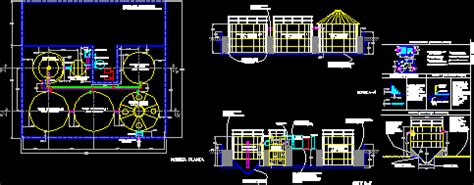 Planta Tratamiento De Aguas Negras En Dwg Librer A Cad