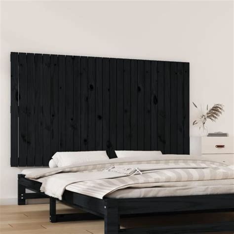 Tête de lit murale FYDUN Noir Bois massif 159 5x3x90 cm