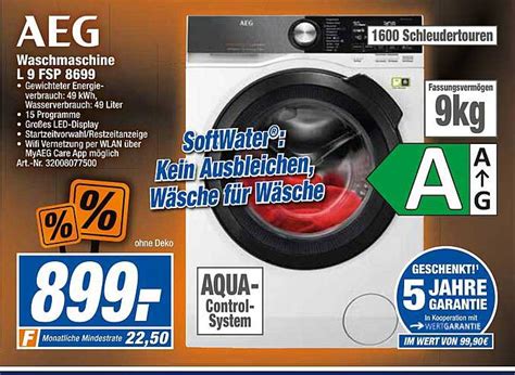 Aeg Waschmaschine L Fsp Angebot Bei Expert Techno Land Prospekte De