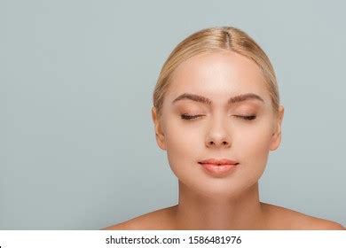 Naked Woman Closed Eyes Isolated On Stock Photo Shutterstock