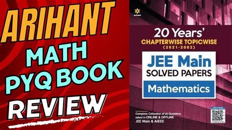 Arihant Years Mathematics Pyq Book Review Iit Jee Youtube