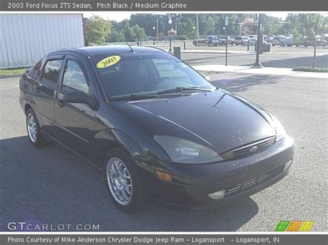 Pitch Black 2003 Ford Focus Zts Sedan Medium Graphite Interior