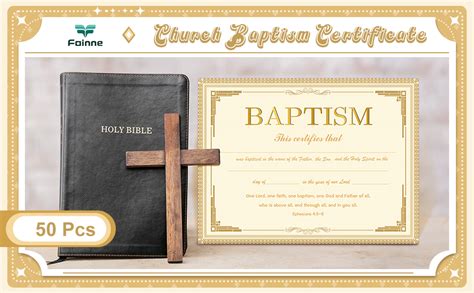 Amazon Fainne Pcs Baptism Certificates For Church X