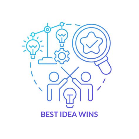 Best Idea Wins Blue Gradient Concept Icon Cultural Aspect In