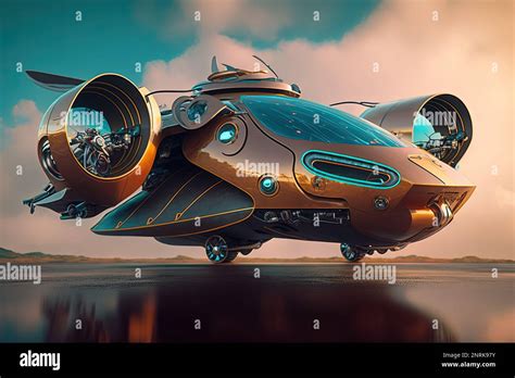 Flying Car A Vision Of The Future Stock Photo Alamy