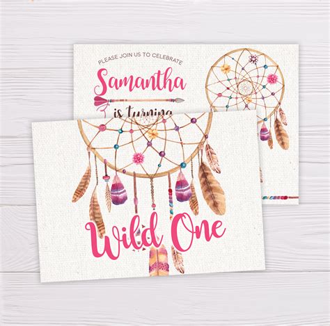 Pink Bohemian Invitation - Dgtally