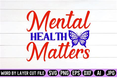 Mental Health Matters SVG Design Graphic By SVG Artfibers Creative