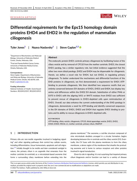 Pdf Differential Requirements For The Eps Homology Domain Proteins