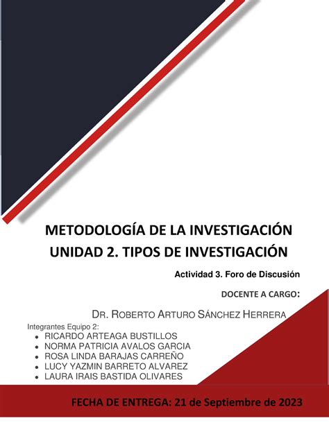 A3 NPAG EQ Metodología de la Investigación 1 METODOLOGÕA DE LA