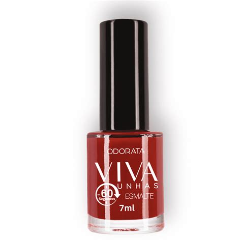 Esmalte Segundos Vermelho Rubi Ml Viva Unhas Odorata Cosm Ticos