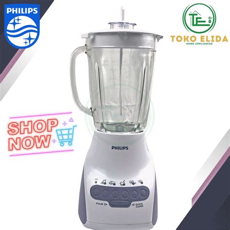 Jual Blender Philips Tabung Gelas Kaca Viva Collection HR 2116 Putih