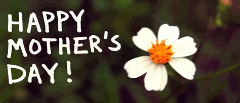 Clipart - Happy Mother's Day banner with flower