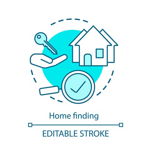 House finding concept icon. Relocating services, new dwelling place