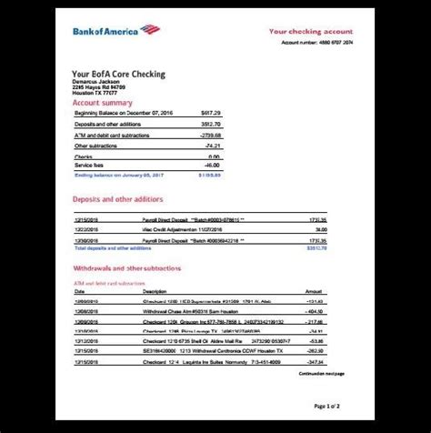 Bank Statement Pdf Bank Of America 2 Mind Numbing Facts About Bank Statement Pdf Bank Of Ame