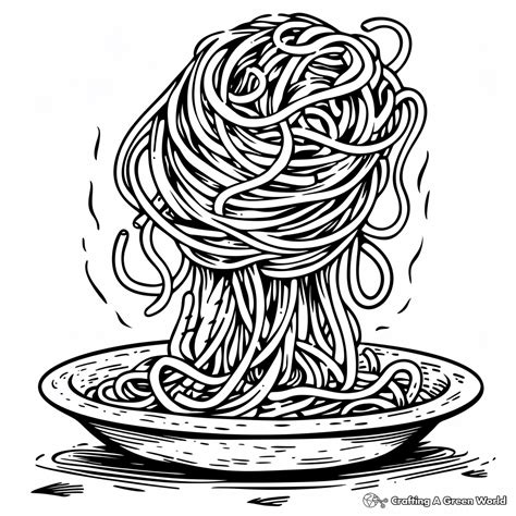 Spaghetti Coloring Pages - Free & Printable!