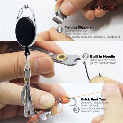 SAMSFX Quick Knot Tying Tool Fly Fishing Nipper Fly Line Cutter ...