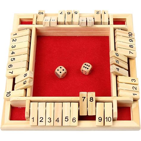 Kitchnexus Deluxe Spieler Shut The Box Holz Tisch Spiel Klassisch