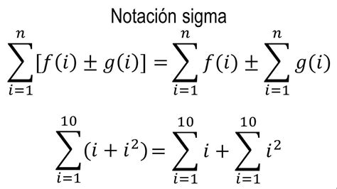 Propiedades De La Notaci N Sigma Sumatoria Youtube