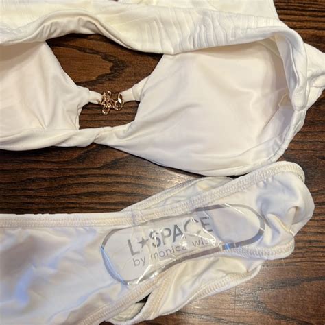 L Space Swim Nwt Lspace Bikini With Gold Chain Trim Poshmark