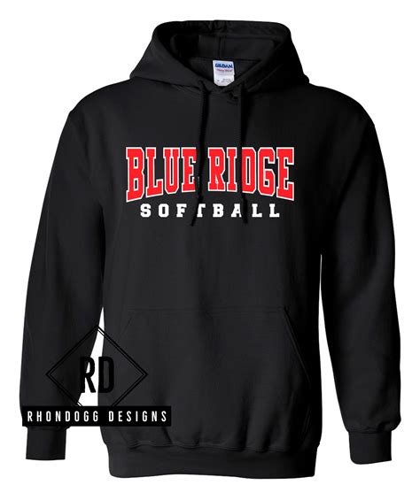 Blue Ridge Middle School Softball Hooded Sweatshirt – RhondoggDesigns