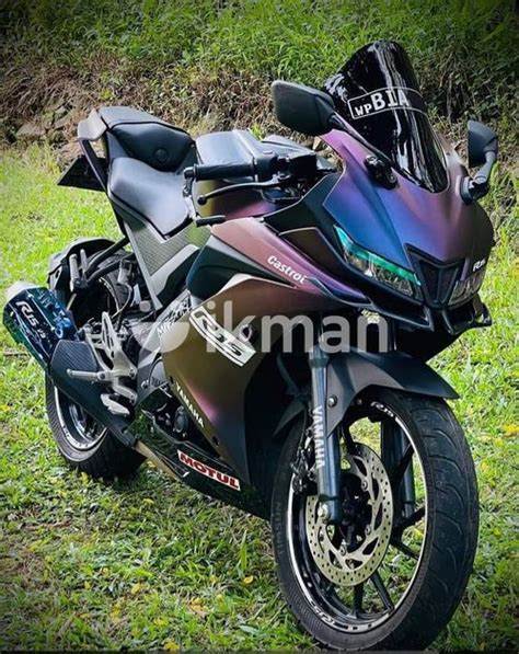 Diamond Blue Vinyl Wrapping Yamaha R In Ja Ela Ikman