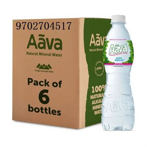 Aava Alkaline Natural Mineral Water ONE Ltr Cup Cap Bottle Pack Of FOUR