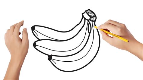 Como Desenhar Uma Banana Easy Drawings Dibujos Faciles Dessins