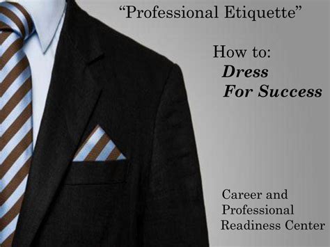 Pdf “professional Etiquette” How To Dress For Success Dokumen Tips