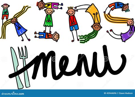 Kids Menu Title Text Stock Illustration Illustration Of Group 45944696