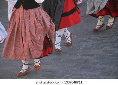 People Weared Traditional Portuguese Costumes Romeria Stock Photo