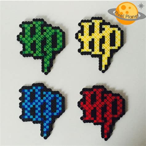 Items Similar To Harry Potter Hp Logo Perler Beads Sprites 4 Houses