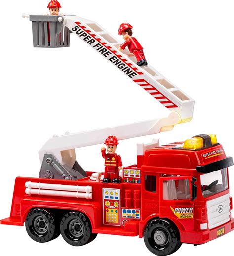 FUNERICA Fire Truck Toy With Lights, Sounds, Extendable, 56% OFF